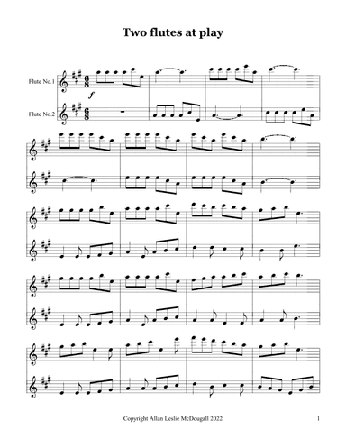 Two flutes at play