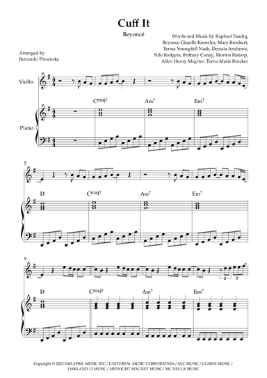 Cuff It (arr. Bernardo Thronicke)