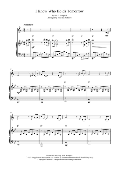 I Know Who Holds Tomorrow (arr. Kaiserin Rebecca)