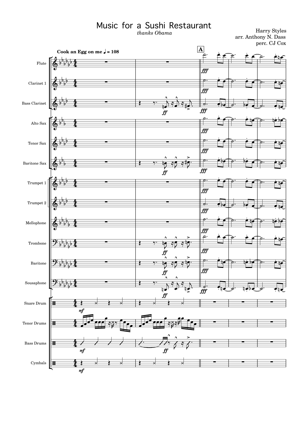 Music For A Sushi Restaurant (arr. Anthony N. Dass)
