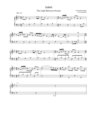 Isabel-the Light Between Oceans (arr. Piano Palt)