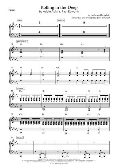 Rolling In The Deep (arr. Joeri de Graaf)