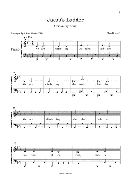 We Are Climbing Jacob's Ladder (arr. Aliese Watts)