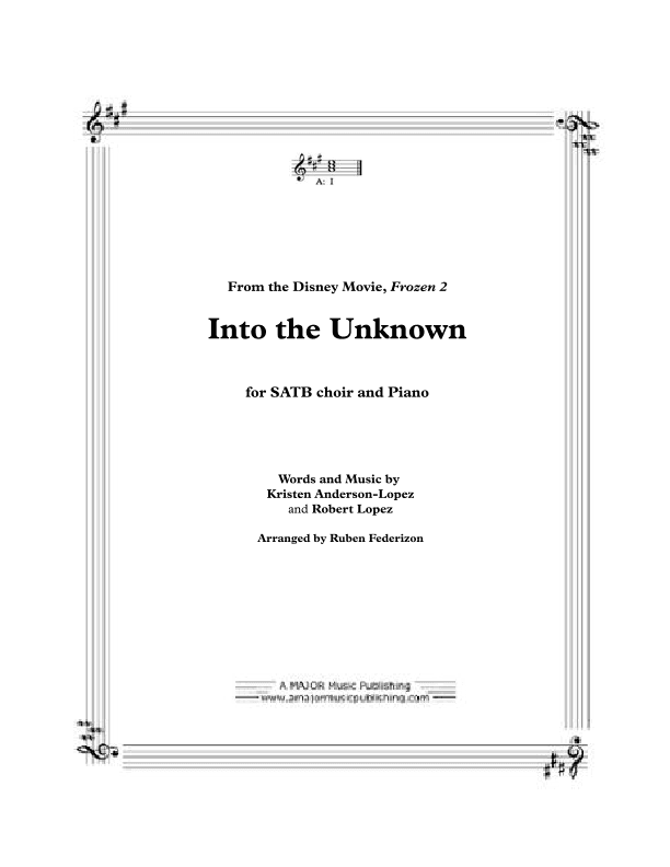 Into The Unknown (arr. Ruben Federizon (A Major Music Publishing))