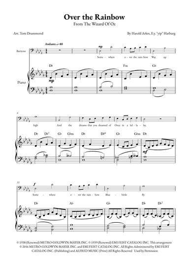Over The Rainbow (arr. Tom Drummond)