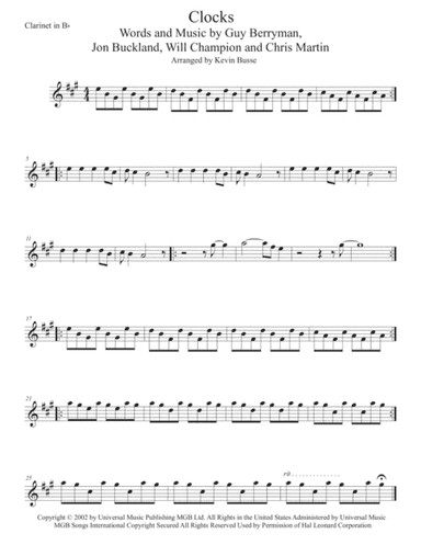 Clocks (arr. Kevin Busse)