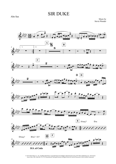 Sir Duke (arr. The Sheet Music Library)