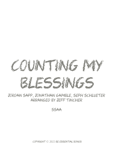 Counting My Blessings (arr. Jeff Tincher)