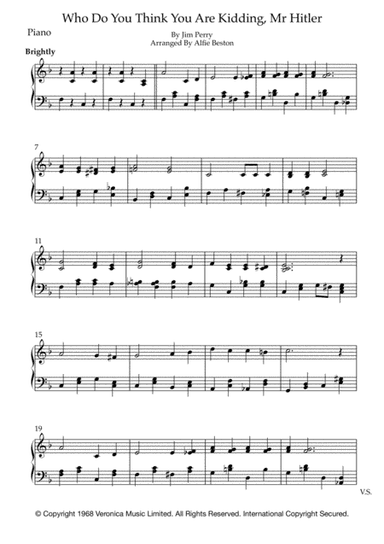 Who Do You Think You Are Kidding Mr. Hit (arr. Alfie Beston)