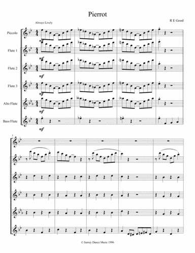 Pierrot (Rag for Flute Choir)