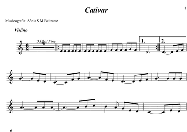 Cativar (arr. Sônia S M Beltrame)