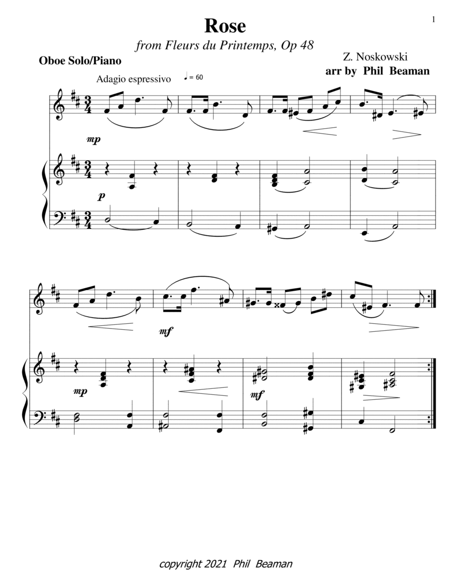 Rose-Noskowski-Oboe-Piano (arr. Phil Beaman)