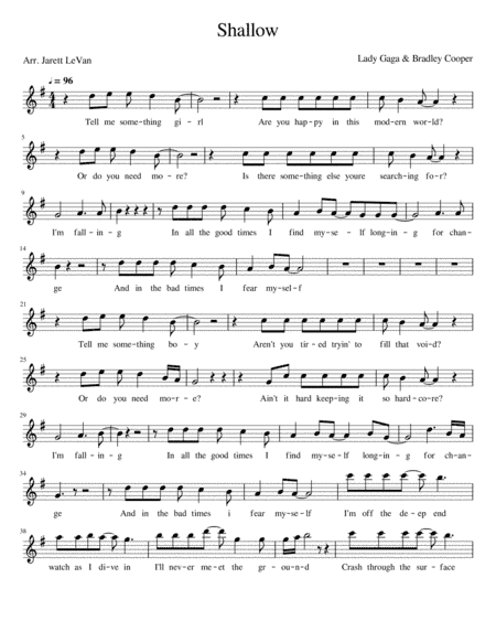 Shallow (arr. Jarett LeVan)