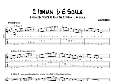 C Ionian b6 Scale (4 Ways to Play)