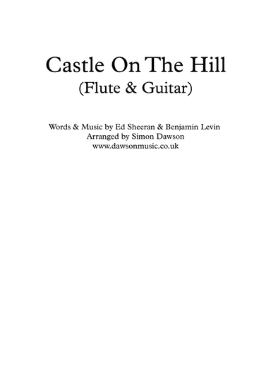 Castle On The Hill (arr. Simon Dawson)