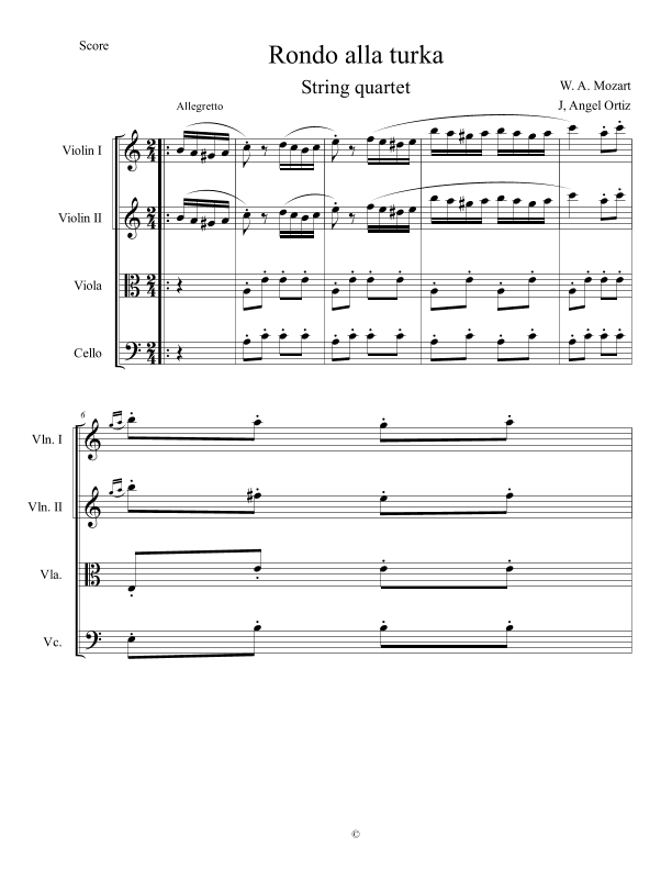 Rondo alla Turca (arr. José angel Ortiz ramirez)