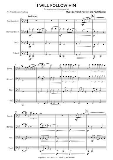 I Will Follow You (arr. Àngel García Martínez)