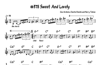 Sweet And Lovely (arr. John Fries)