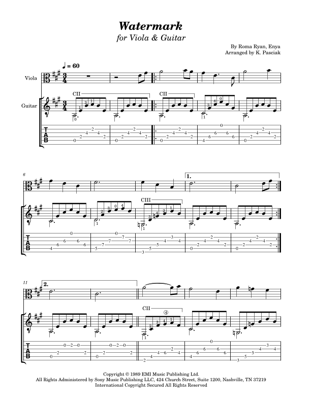 Watermark (arr. Kenneth Pasciak)