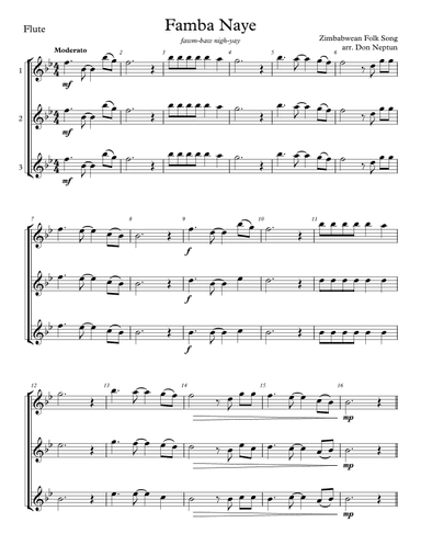 Famba Naye (arr. Don Neptun)
