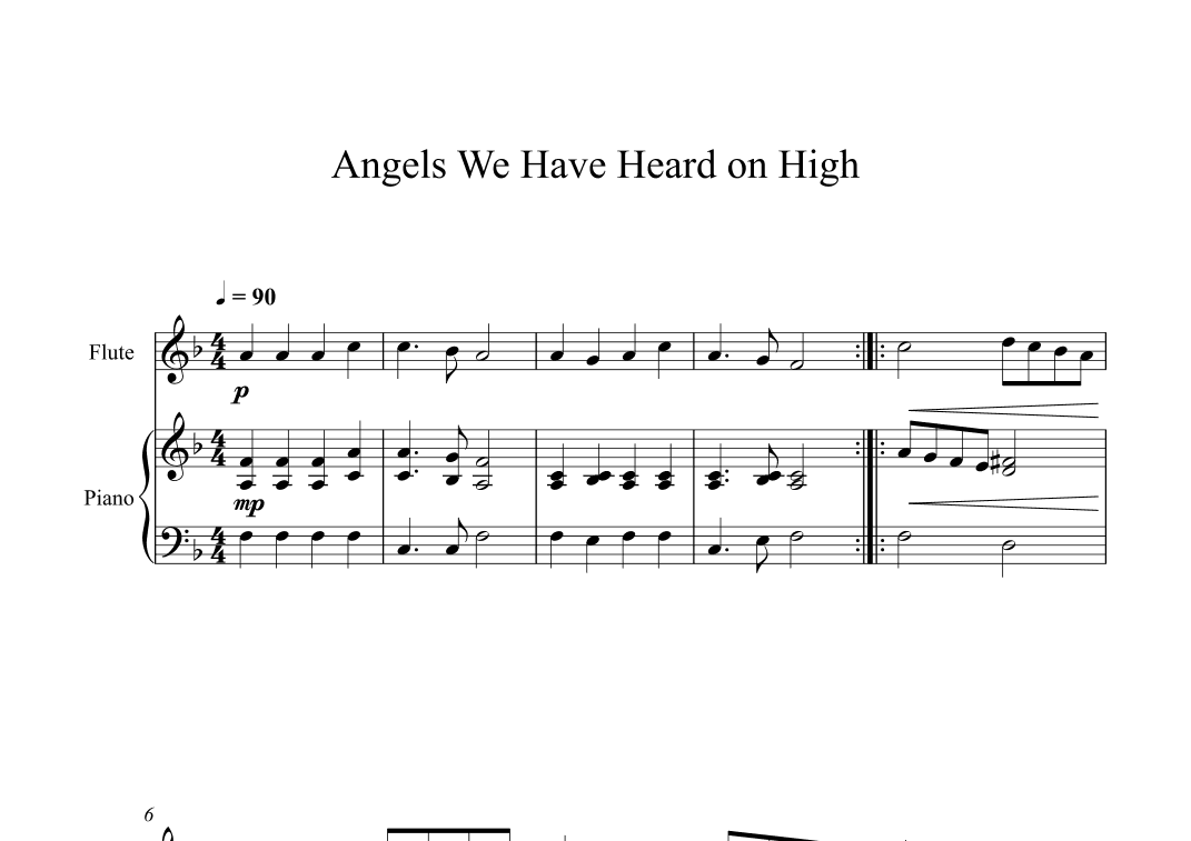 Angels We Have Heard on High (Flute + Piano) (arr. Digital Book Music)