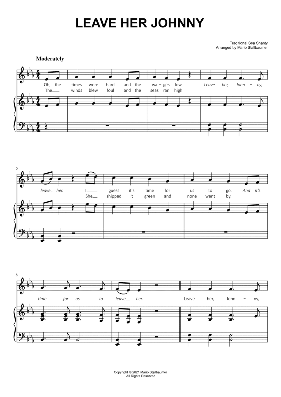 Leave Her Johnny (Sea Shanty) (arr. Mario Stallbaumer)