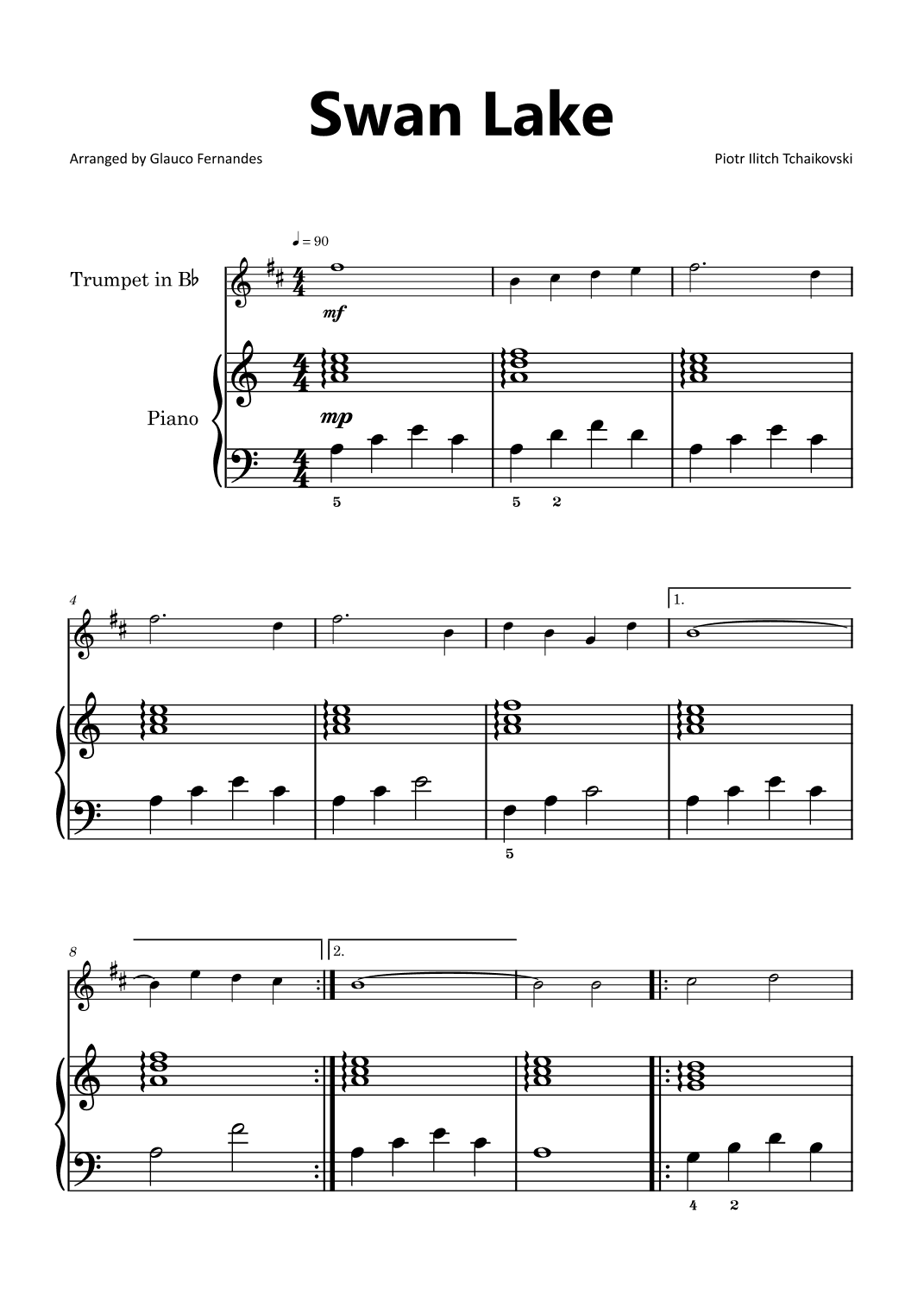 Swan Lake (arr. Glauco Fernandes)