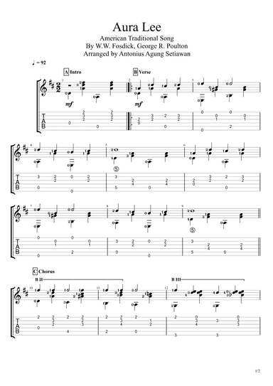 Aura Lee (arr. Antonius Agung Setiawan)