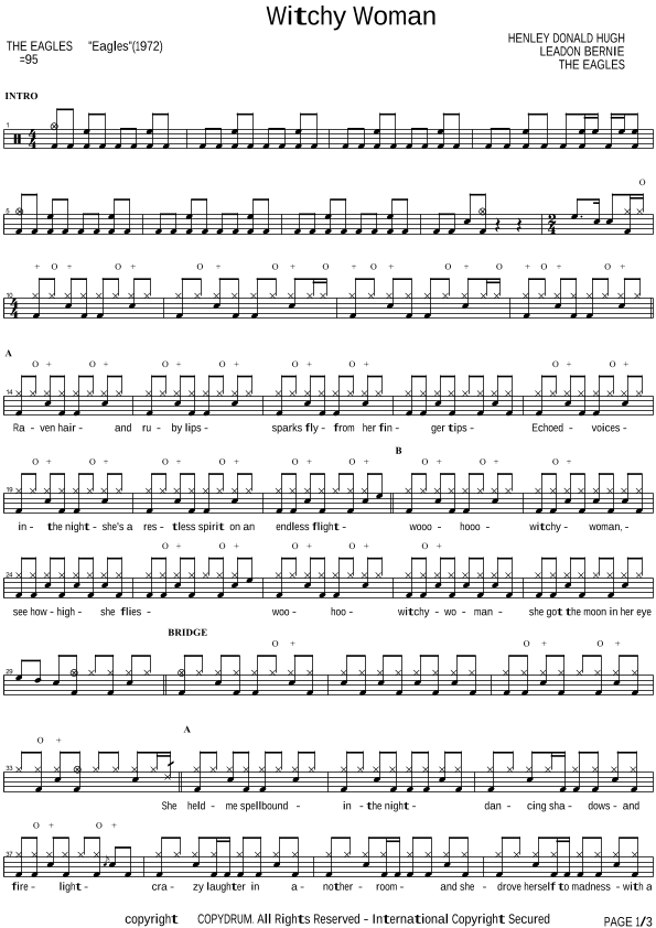 Witchy Woman (arr. COPYDRUM)