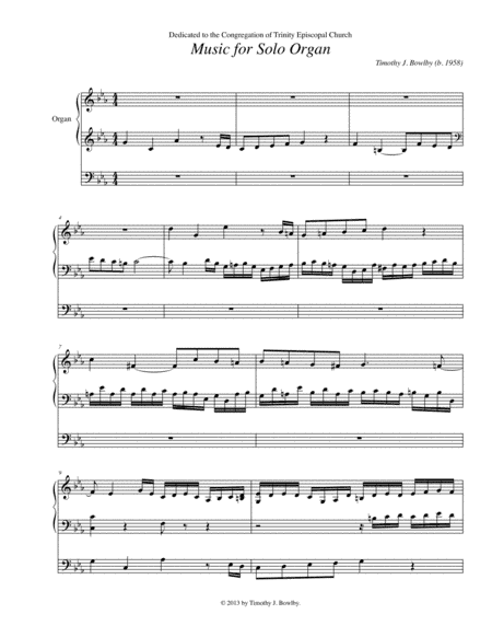 Fugue in c minor for solo organ