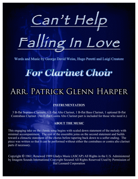 Can't Help Falling In Love (arr. Patrick Glenn Harper)