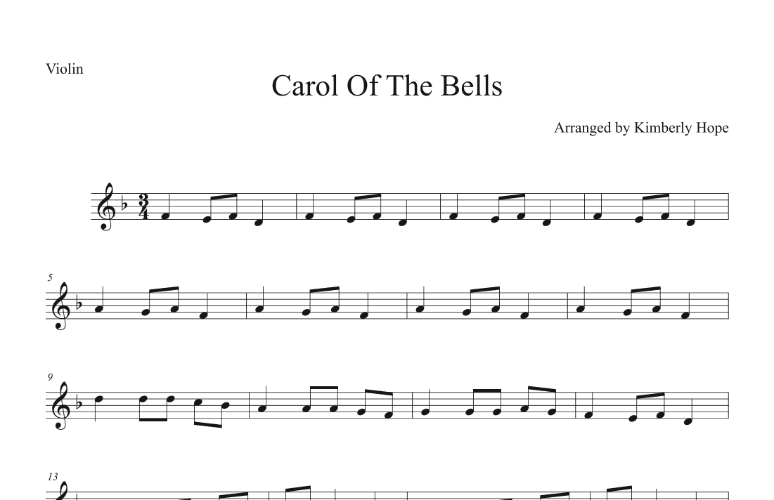 Carol Of The Bells (arr. Kimberly Hope)