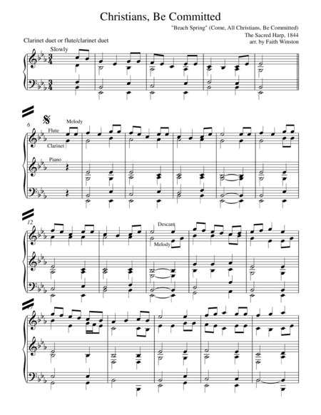 Christians, Be Committed (arr. Faith Winston)