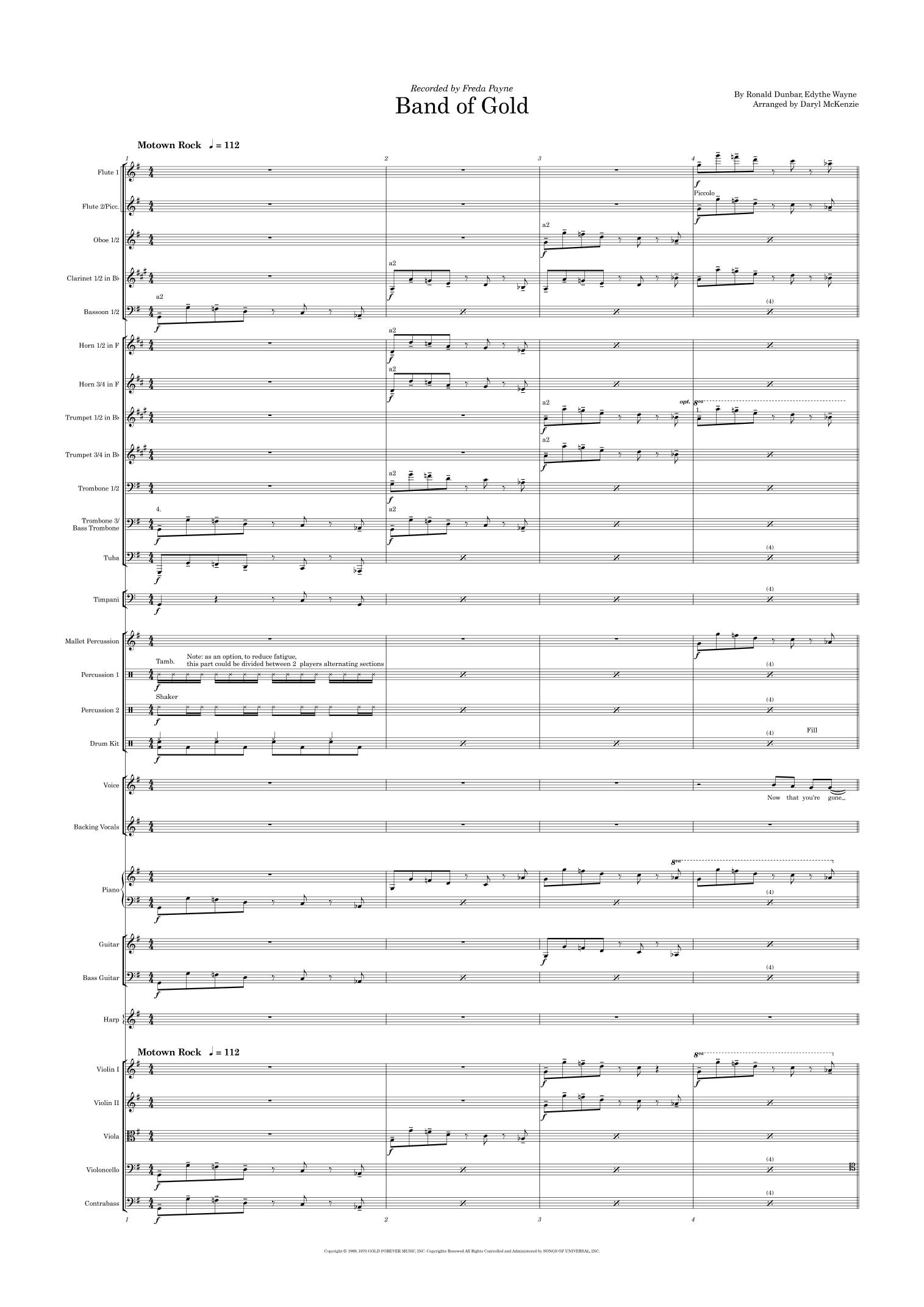 Band Of Gold (arr. Daryl McKenzie)