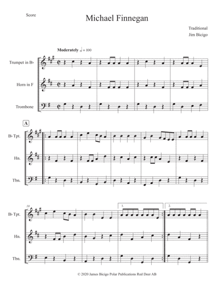 Michael Finnegan (arr. Jim Bicigo)