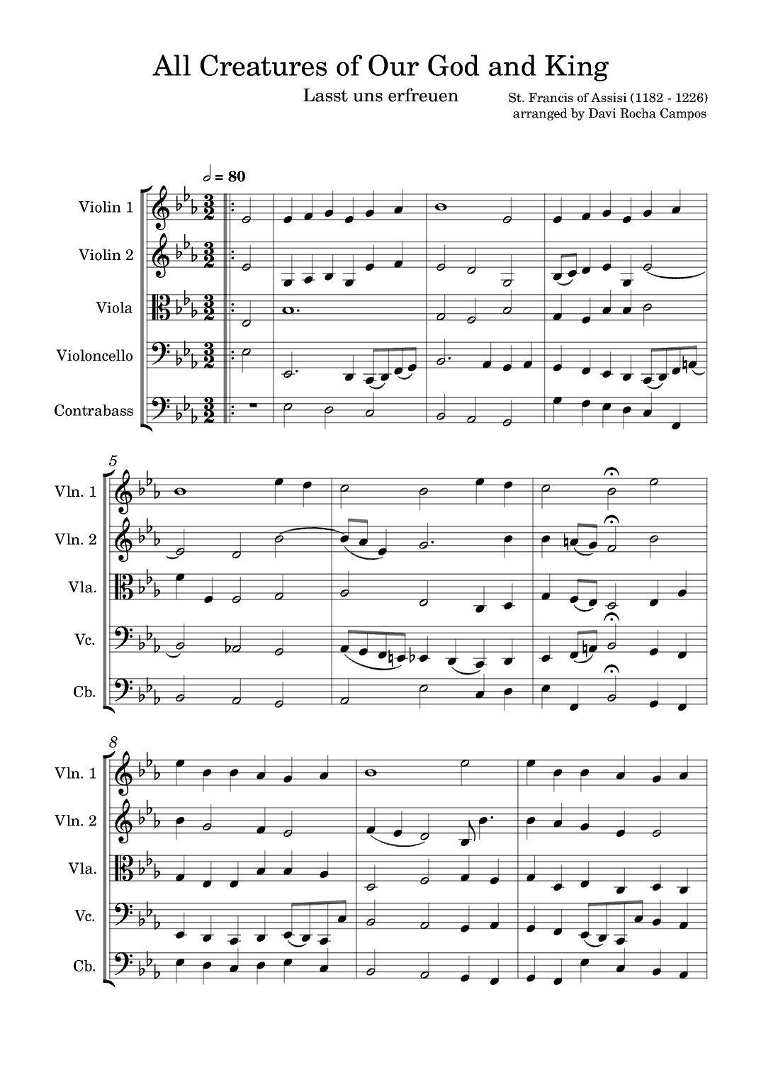 All Creatures of Our God and King (arr. Davi Rocha Campos)