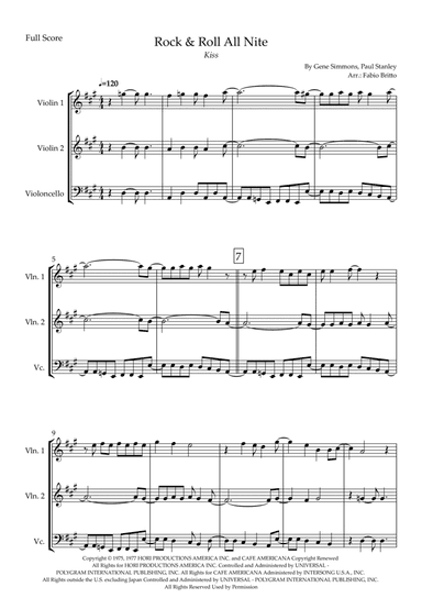 Rock And Roll All Nite (arr. Fabio Britto)