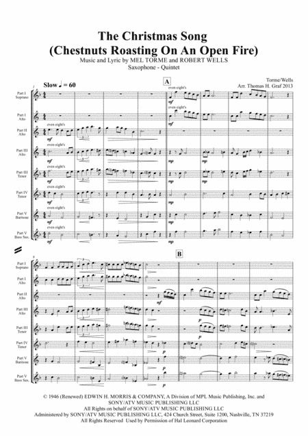 The Christmas Song (Chestnuts Roasting On An Open Fire) (arr. Thomas H. Graf)