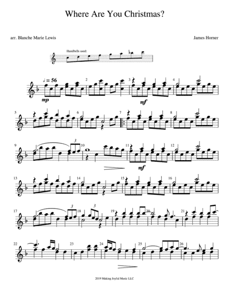Where Are You Christmas? (arr. Blanche Marie Lewis)