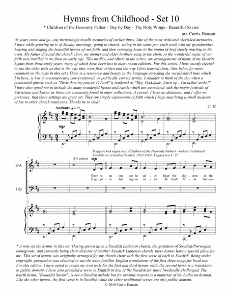 Hymns from Childhood - Set 10 (SATB) (arr. Curtis Hanson)