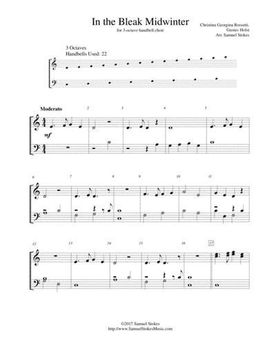 In the Bleak Midwinter - for 3-octave handbell choir (arr. Samuel Stokes)
