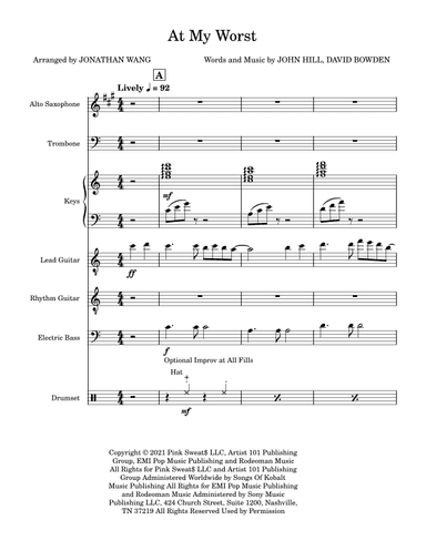 At My Worst (arr. Jonathan Wang)