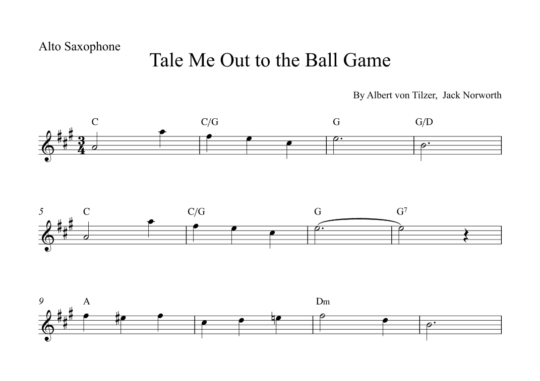 Take Me Out To The Ball Game (arr. Alex Nunes Rodrigues)