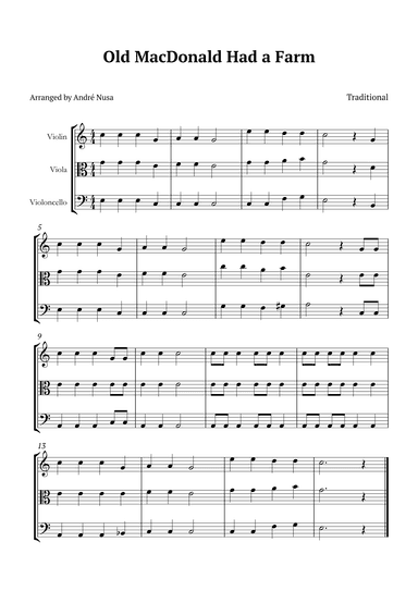 Old MacDonald Had a Farm (arr. André Nusa)