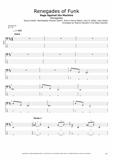 Renegades Of Funk (arr. The Bass Diaries)