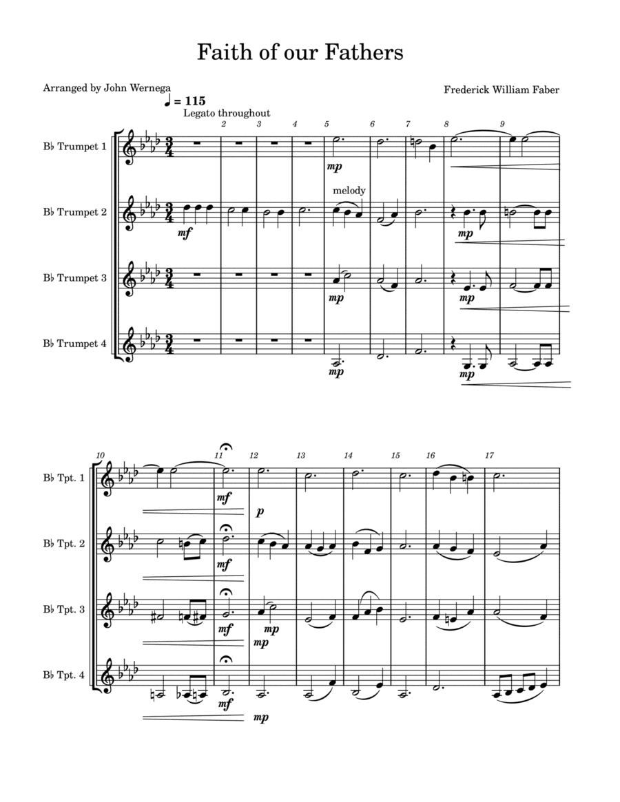 Faith of Our Fathers (arr. John Wernega)