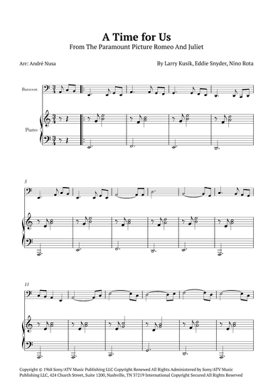 A Time For Us (love Theme) (arr. André Nusa)