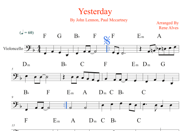 Yesterday (arr. Rene Alves)
