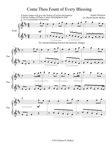 Come Thou Fount of Every Blessing (arr. Renee Hyche McKee)