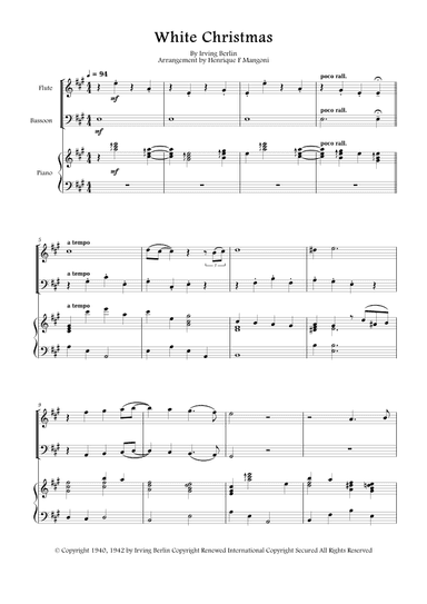 White Christmas (arr. Henrique F Mangoni)